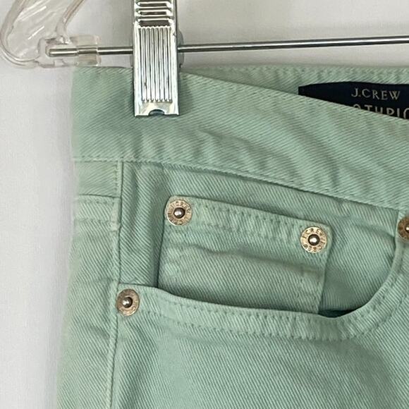 J. Crew Mint Green Toothpick Skinny Jeans Denim - Picture 4 of 13